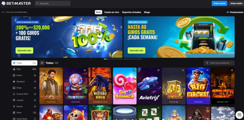 Betmaster casino Reseña