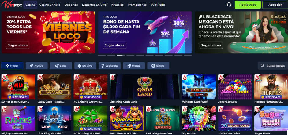 Winpot casino Reseña